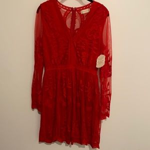 Red Altar’d State Lace Dress